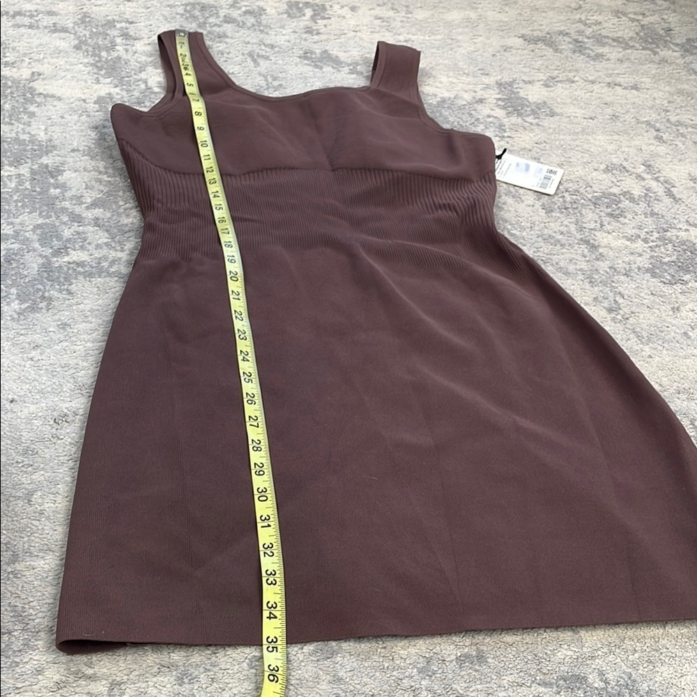 NWT Lululemon Tight Fit Knit Tank Dress Java Brown Casual Athleisure Sz L - Picture 9 of 13